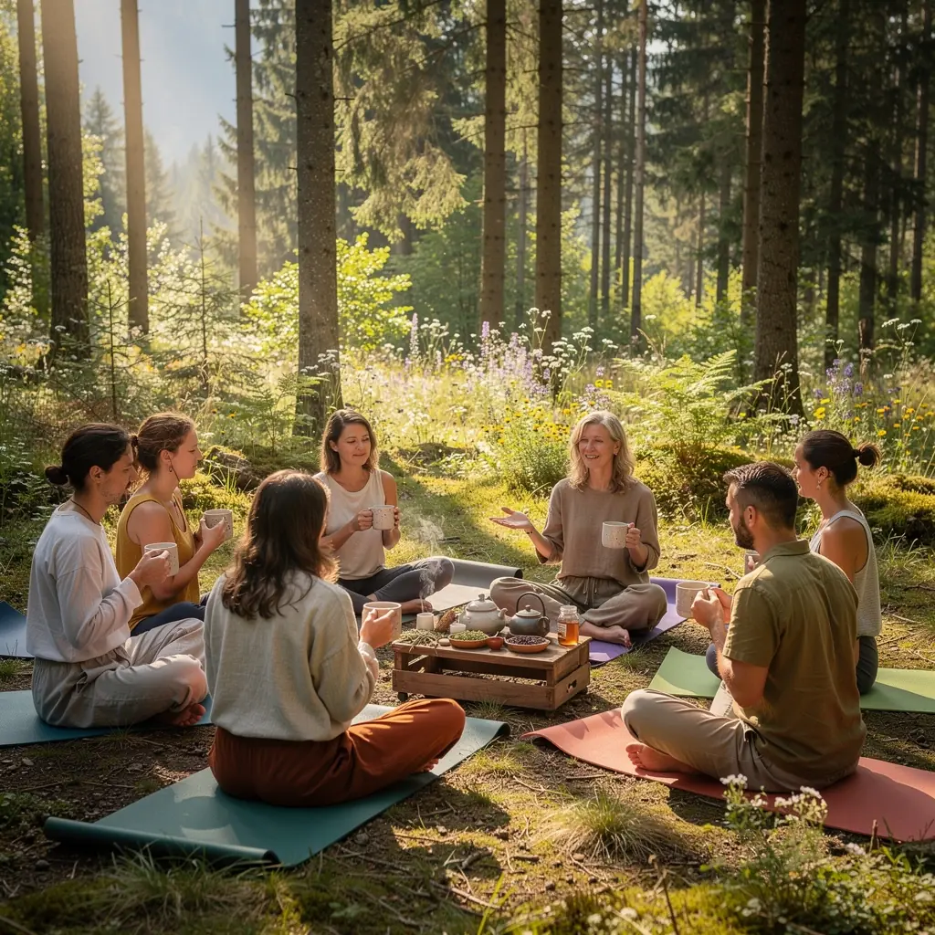 Tradičný slovenský čajový obrad s miestnymi pochutinami.